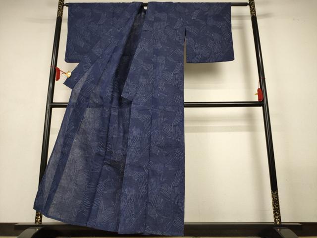 平和屋着物*夏物 小紋 紗 流水文 AABL6713jd