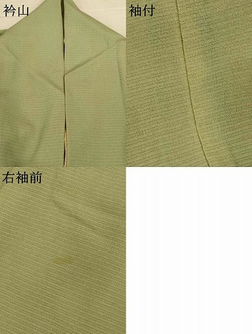 平和屋着物*夏物 色無地 絽縮緬 柳茶色 正絹 逸品 AABL6715jd