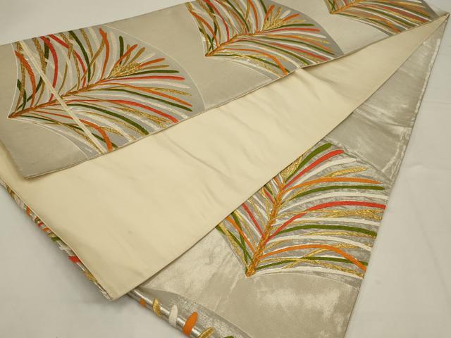 平和屋着物◎六通柄袋帯 唐織 松文 金銀糸 正絹 逸品 AABL6724ou