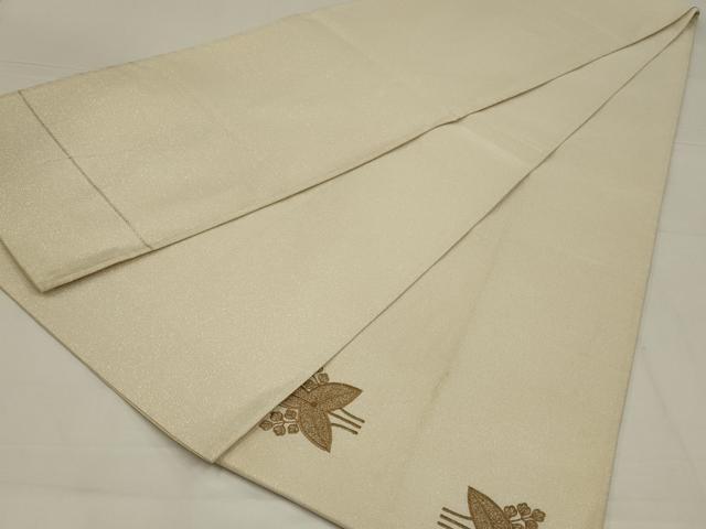 平和屋着物◎綴れ 太鼓柄袋帯 枝花文 金銀糸 正絹 逸品 AABL6734ou