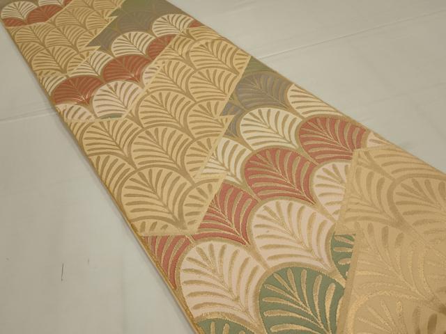 平和屋着物◎六通柄 本袋帯 松文 金糸 正絹 逸品 AABL6742ou