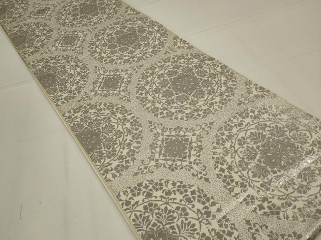 平和屋着物◎六通柄 本袋帯 正倉院花文 プラチナ箔二重箔 正絹 逸品 AABL6744ou