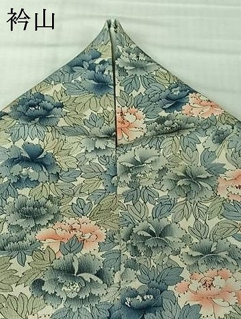 平和屋着物▽上質な小紋 単衣 草花文 正絹 逸品 AABL6775jh