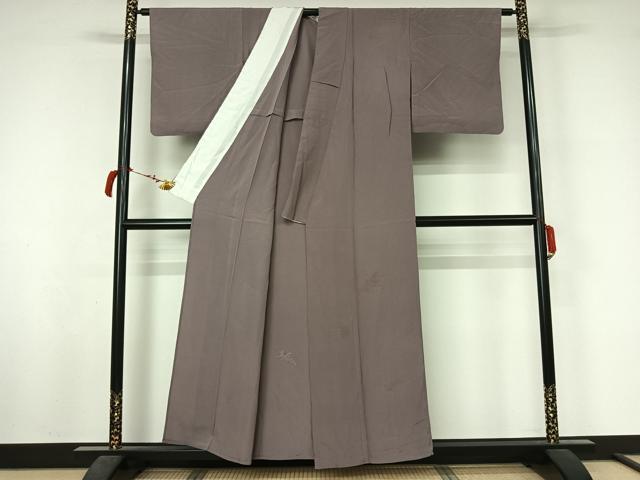 平和屋着物▽無地絵羽訪問着 単衣 中国三大刺繍 相良刺繍 総刺繍 芝花文 薄色 正絹 逸品 AABL6784jh