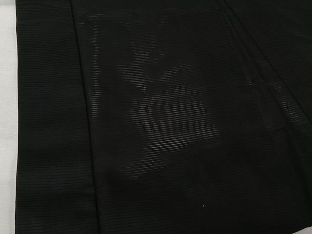 平和屋着物▽男性 夏 絽 長羽織 黒紋付 正絹 逸品 AABL6790jh