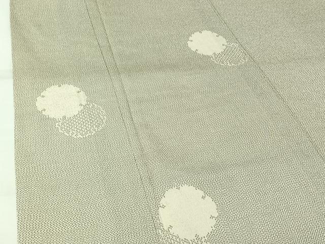 平和屋着物▽本塩沢 単衣 雪輪文 正絹 逸品 AABL6800jh