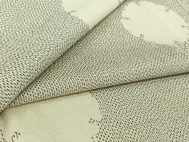 平和屋着物▽本塩沢 単衣 雪輪文 正絹 逸品 AABL6800jh