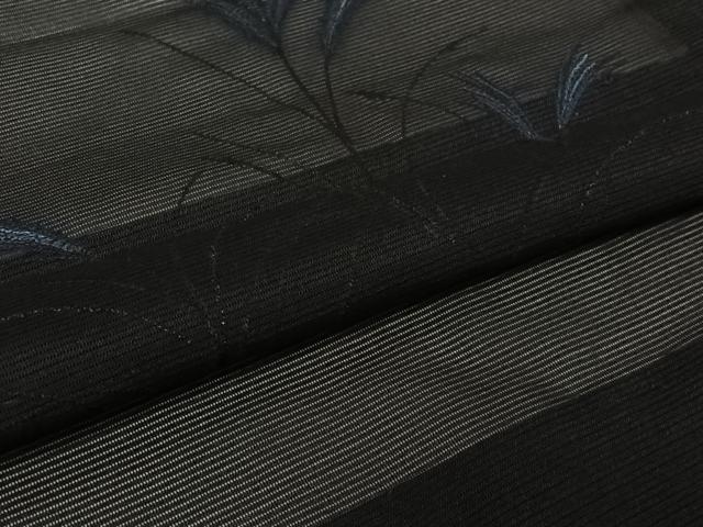 平和屋着物▽羽織 スリーシーズン 春夏秋 塵除け 刺繍 薄 黒地 銀糸 洗える着物 AABL6804jh