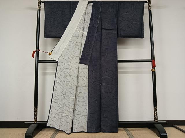 平和屋着物▽訪問着 無双 紗袷 紗×絽 芝文 銀彩 正絹 逸品 未使用 AABL6841jh