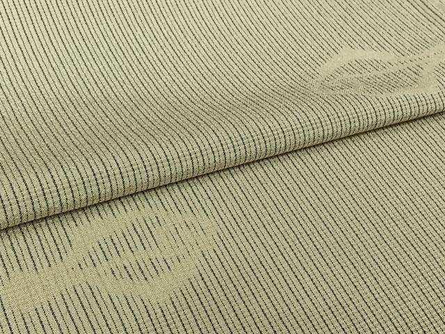平和屋着物▽お召 塩沢絣 単衣 魚 証紙付き 正絹 逸品 AABL6844jh