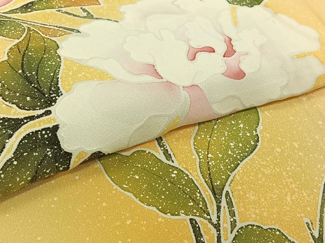 平和屋着物▽訪問着 単衣 草花文 暈し染め 正絹 逸品 AABL6868jh