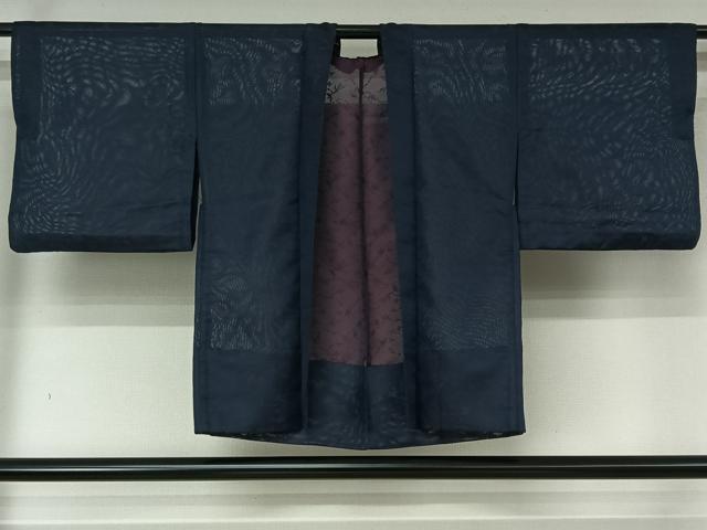 平和屋着物▽羽織 スリーシーズン 春夏秋 塵除け 草葉文 洗える着物 AABL6878jh