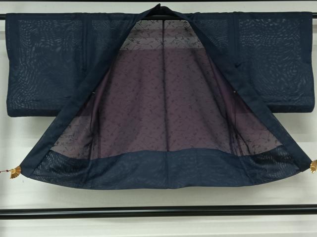 平和屋着物▽羽織 スリーシーズン 春夏秋 塵除け 草葉文 洗える着物 AABL6878jh
