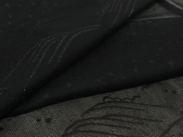 平和屋着物▽羽織 スリーシーズン 春夏秋 塵除け 流水文 黒地 銀糸 洗える着物 AABL6881jh