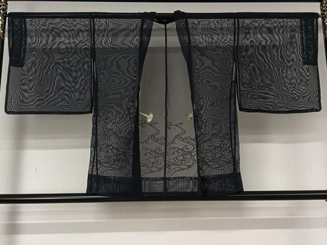 平和屋着物▽羽織 スリーシーズン 春夏秋 塵除け 立波文 正絹 逸品 AABL6883jh