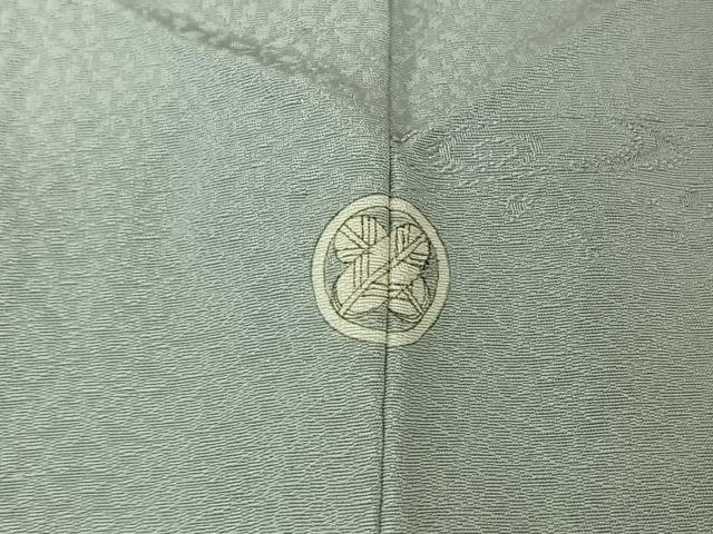 平和屋着物▽上質な色無地 単衣 流水草葉地紋 月白色 正絹 逸品 未使用 AABL6894jh