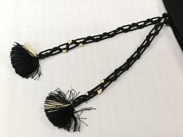 平和屋着物▽羽織 スリーシーズン 春夏秋 塵除け 草花文 黒地 正絹 逸品 AABL6902jh