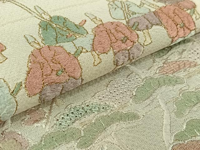 平和屋着物▽訪問着 単衣 中国三大刺繍 スワトウ刺繍 汕頭刺繍 総刺繍 人物風景花文 暈し染め 金糸 正絹 逸品 AABL6906jh