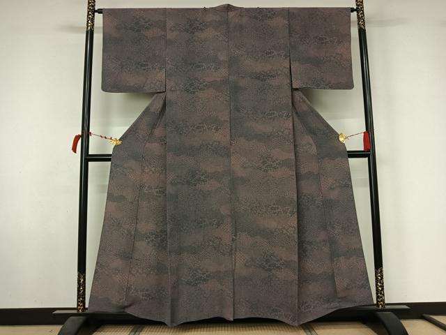 平和屋着物▽江戸小紋 単衣 寄せ小紋柄 正絹 逸品 AABL6909jh