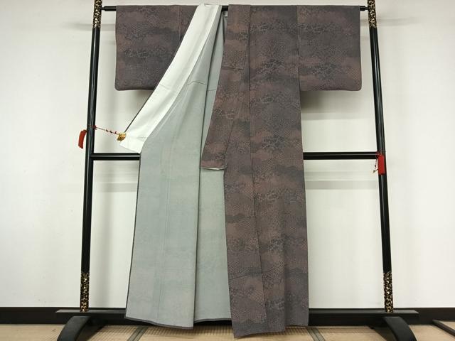 平和屋着物▽江戸小紋 単衣 寄せ小紋柄 正絹 逸品 AABL6909jh