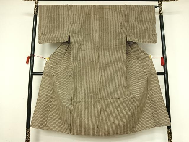 平和屋着物▽男性 小紋 単衣 縞 竹 綿 AABL6913jh