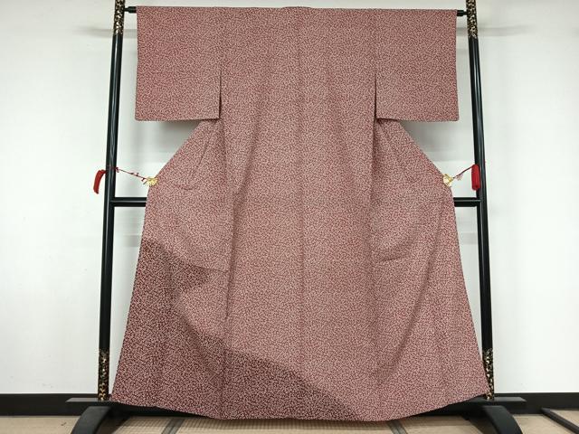 平和屋着物▽訪問着 単衣 草花文 洗える着物 AABL6942jh
