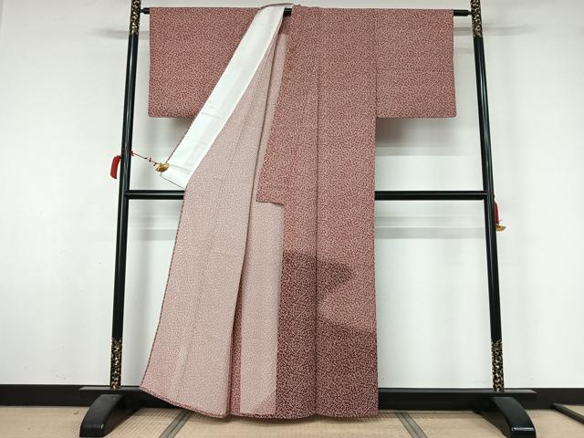 平和屋着物▽訪問着 単衣 草花文 洗える着物 AABL6942jh
