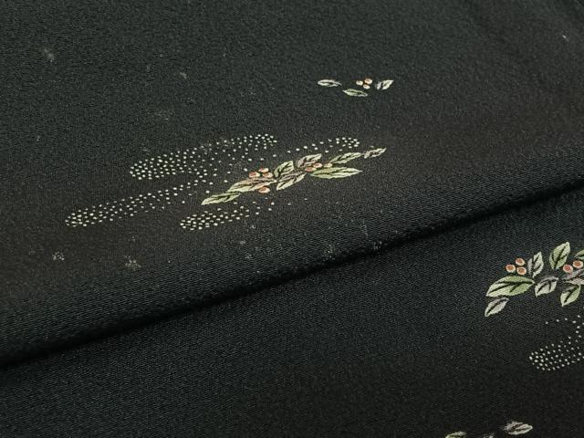 平和屋着物▽上質な小紋 単衣 南天文 正絹 逸品 AABL6944jh