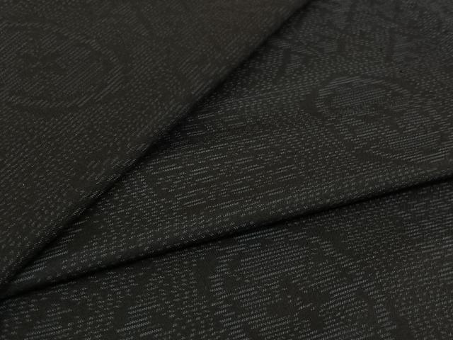 平和屋着物▽本場大島紬 単衣 幾何学文様 正絹 逸品 未使用 AABL6971jh
