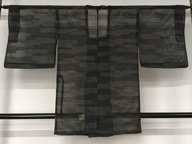 平和屋着物▽道行コート スリーシーズン 春夏秋 塵除け 横段文 正絹 逸品 AABL6972jh