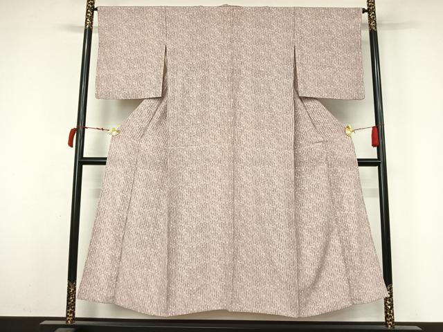 平和屋着物▽上質な小紋 単衣 霞文 正絹 逸品 AABL6978jh