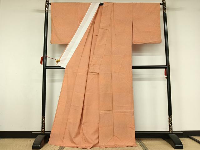 平和屋着物▽小紋 単衣 杢目文 暈し染め 洗える着物 AABL6986jh