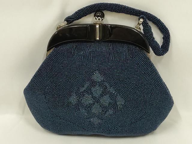 平和屋着物●和装小物 和装バッグ ハンドバッグ ビーズバッグ 花菱 逸品 AABL7004ay