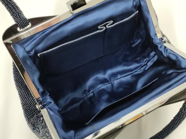 平和屋着物●和装小物 和装バッグ ハンドバッグ ビーズバッグ 菱繋ぎ 逸品 AABL7012ay