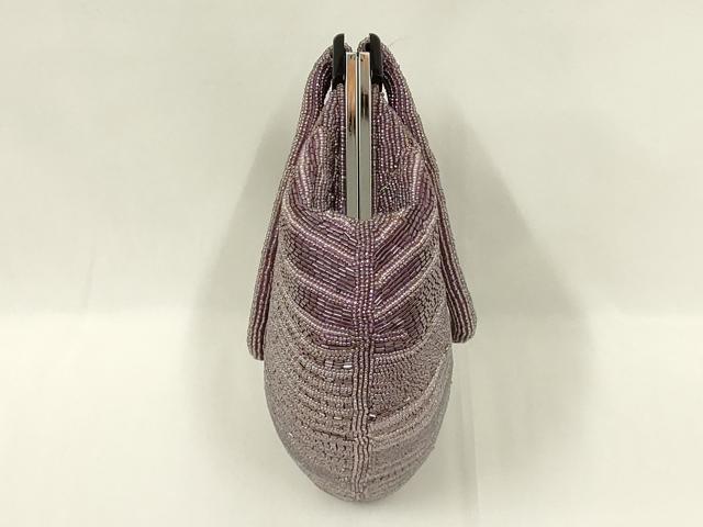 平和屋着物●和装小物 和装バッグ ハンドバッグ ビーズバッグ 幾何学模様 逸品 AABL7013ay