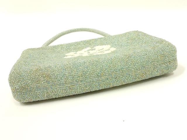 平和屋着物●和装小物 和装バッグ ハンドバッグ ビーズバッグ 花柄 乱菊 逸品 AABL7020ay