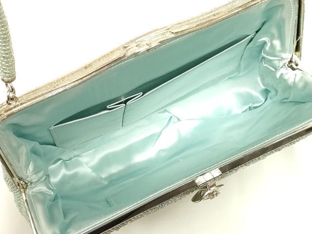 平和屋着物●和装小物 和装バッグ ハンドバッグ ビーズバッグ 花柄 乱菊 逸品 AABL7020ay