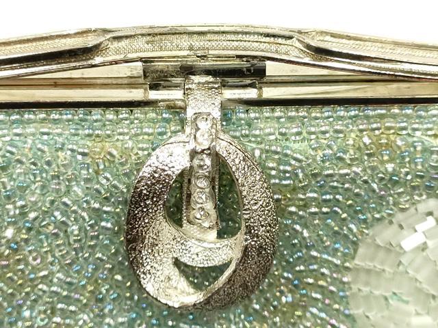 平和屋着物●和装小物 和装バッグ ハンドバッグ ビーズバッグ 花柄 乱菊 逸品 AABL7020ay