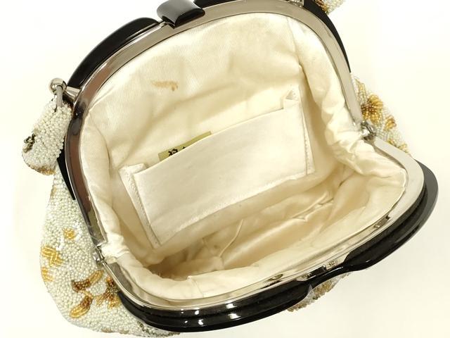 平和屋着物●和装小物 和装バッグ ハンドバッグ ビーズバッグ 花柄 更紗 逸品 AABL7027ay