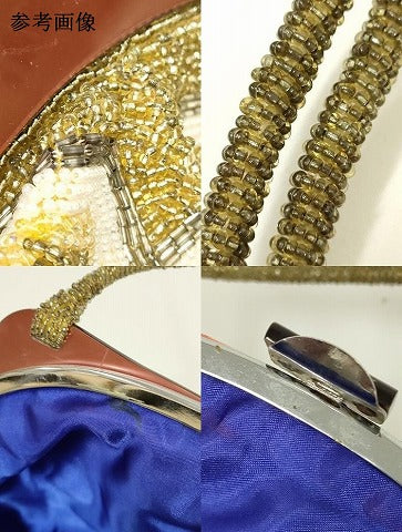 平和屋着物●和装小物 和装バッグ ハンドバッグ ビーズバッグ 吉祥花文 逸品 AABL7044ay