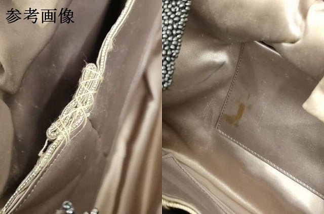 平和屋着物●和装小物 和装バッグ ハンドバッグ ビーズバッグ 花柄 逸品 AABL7048ay