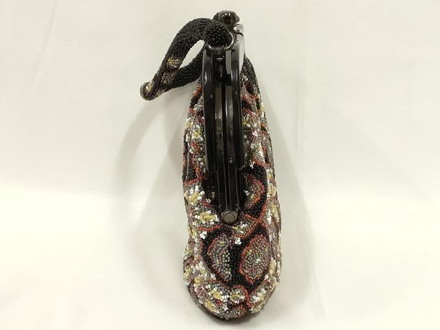 平和屋着物●和装小物 和装バッグ ハンドバッグ ビーズバッグ 花菱 逸品 AABL7052ay