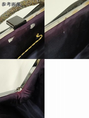 平和屋着物●和装小物 和装バッグ ハンドバッグ ビーズバッグ 竹縞 逸品 AABL7055ay