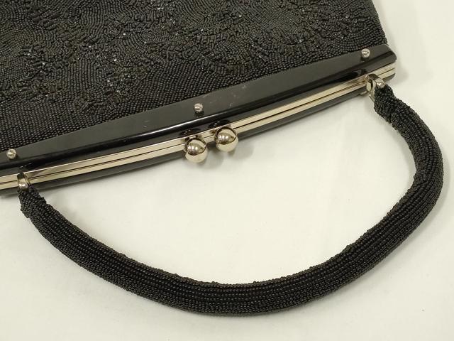 平和屋着物●和装小物 和装バッグ ハンドバッグ ビーズバッグ 蔦草 逸品 AABL7059ay