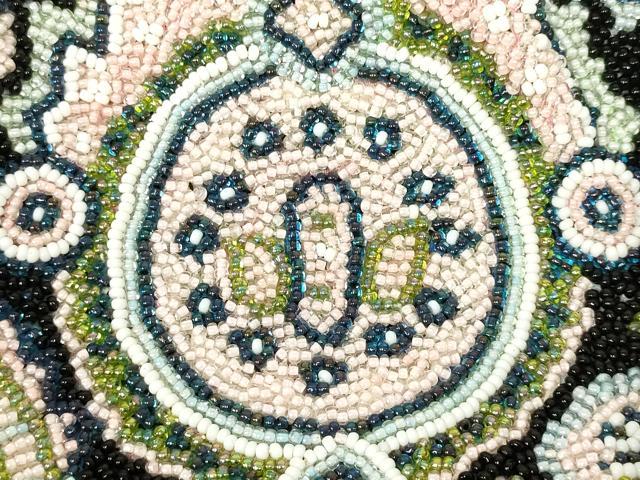 平和屋着物●和装小物 和装バッグ ハンドバッグ ビーズバッグ 更紗花文 逸品 AABL7064ay