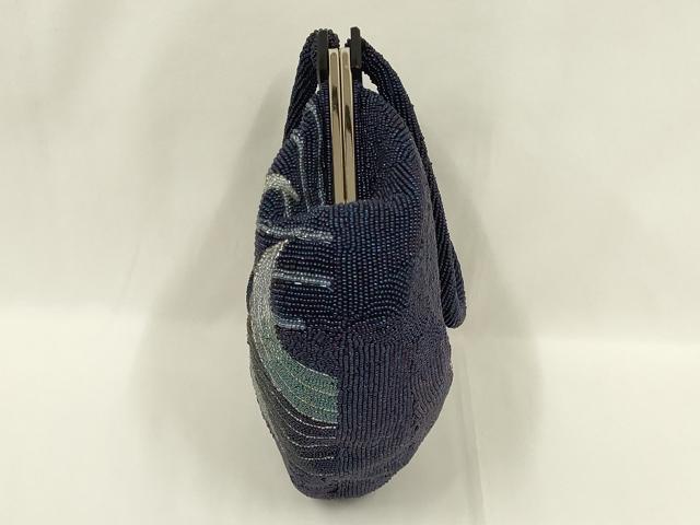 平和屋着物●和装小物 和装バッグ ハンドバッグ ビーズバッグ 幾何学模様 逸品 AABL7066ay