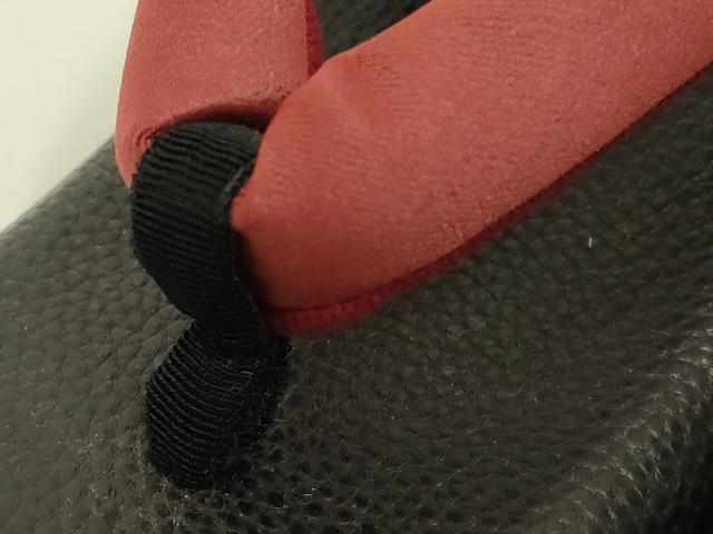 平和屋着物●和装小物 高下駄 黒×赤 逸品 未使用 AABL7101ay