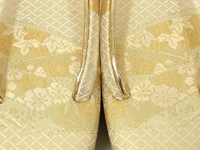 平和屋着物▼和装小物 和装バッグ・草履セット ハンドバッグ クラッチバッグ 金糸 逸品 AABL7110ay