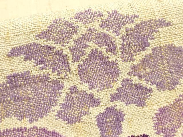 平和屋着物●西陣 帯屋捨松謹製 名古屋帯 反物 草花文 正絹 逸品 未使用 AABL7134ay