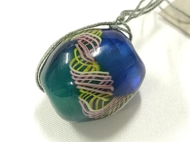 平和屋本店▼和装小物 翠嵐工房 帯留め 蜻蛉玉 逸品 未使用 AABL7136ay